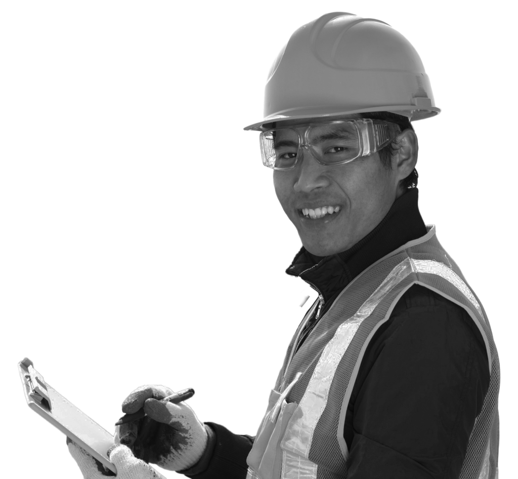 Worker in a hard hat